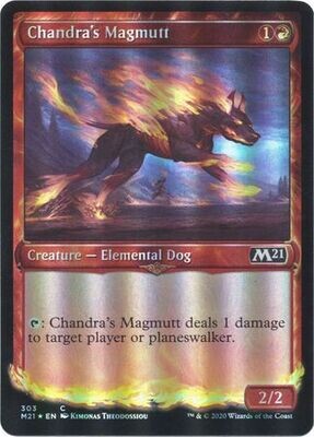 Chandra&#39;s Magmutt 303 - Showcase Foil Magic 2021 (M21) Collector Booster Foil Singles