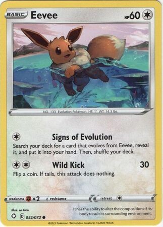 Eevee - 052/072 - Common Shining Fates Singles