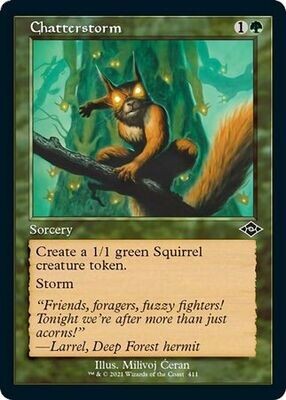 Chatterstorm 411 - Showcase / Retro Frame Modern Horizons 2 Collector Booster Singles