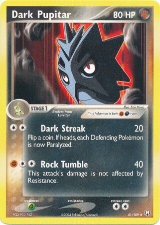 Dark Pupitar - 41/109 - Uncommon
Ex Team Rocket Returns Singles