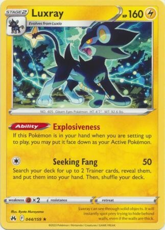 Luxray - 044/159 - Rare 
Crown Zenith Singles (Español)