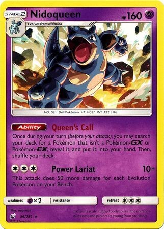 Nidoqueen - 56/181 - Rare
Sun &amp; Moon: Team Up Singles (Espanol)