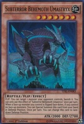 Subterror Behemoth Umastryx - TDIL-EN083 - Ultra Rare 1st Edition
The Dark Illusion 1st Edition Singles