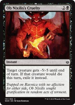 Ob Nixilis&#39;s Cruelty 101/264 - War of the Spark Singles
