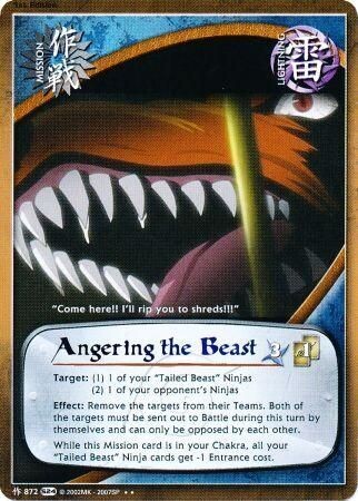 Angering the Beast - 872 - Rare
Naruto: Sage&#39;s Legacy Foil
