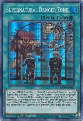 Supernatural Danger Zone - BODE-EN067 - Super Rare 1st Edition Burst of Destiny 1st Edition Singles