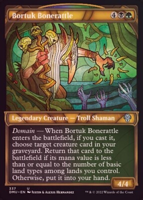 Bortuk Bonerattle 337 - Showcase Stained Glass Textured Foil
Dominaria United Collector Booster Foil Singles