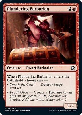 Plundering Barbarian 158/281 - Adventures in the Forgotten Realms Singles