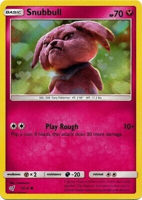 Snubbull - 15/18 - Common Holo Detective Pikachu Singles