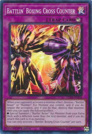 Battlin&#39; Boxing Cross Counter - LD10-EN038 - Super Rare 1st Edition Soulburning Volcano 1st Edition Singles