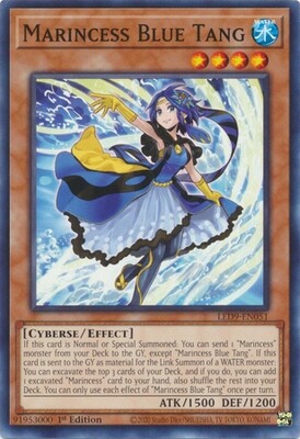 Marincess Blue Tang - LED9-EN051 - Common 1st Edition Legendary Duelists: Duels from the Deep 1st Edition Singles