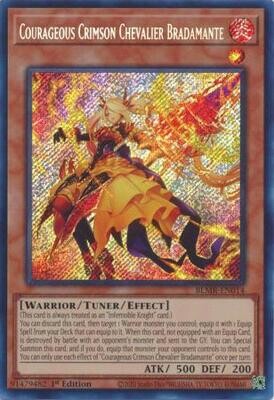 Courageous Crimson Chevalier Bradamante - BLMR-EN014 - Secret Rare 1st Edition Monstrous Revenge 1st Edition Singles