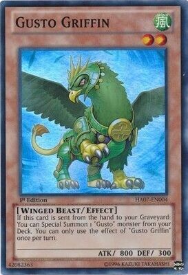 Gusto Griffin - HA07-EN004 - Super Rare 1st Edition Hidden Arsenal 7: Knight of Stars 1st Edition Singles