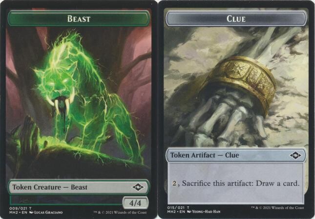 Beast 009/021 | Clue 015/021 - Modern Horizons 2 Token
Modern Horizons 2 Singles (Español)
