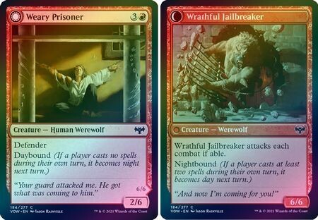 Weary Prisoner | Wrathful Jailbreaker 184/277 - Foil Innistrad: Crimson Vow Foil Singles  (Español)