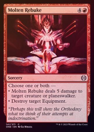 Molten Rebuke 141/271 - Foil Phyrexia All Will Be One Foil Singles