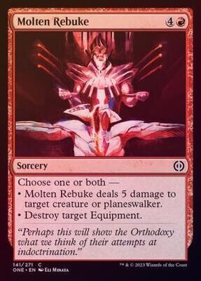 Molten Rebuke 141/271 - Foil Phyrexia All Will Be One Foil Singles