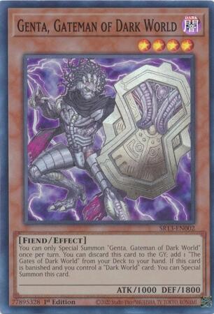 Genta, Gateman of Dark World - SR13-EN002 - Super Rare 1st Edition Structure Deck: Dark World [SR13] 1st Edition  Singles
