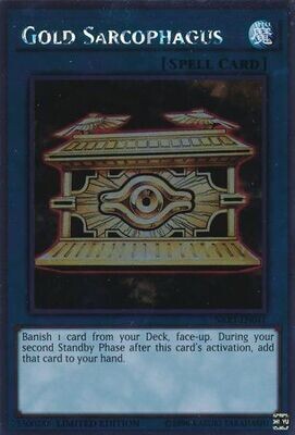 Gold Sarcophagus - NKRT-EN041 - Platinum Rare 1st Edition
Noble Knights of the Round Table Singles