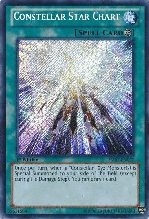 Constellar Star Chart - HA07-EN027 - Secret Rare 1st Edition Hidden Arsenal 7: Knight of Stars 1st Edition Singles