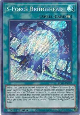 S-Force Bridgehead - BLVO-EN057 - Secret Rare 1st Edition
Blazing Vortex 1st Edition Singles (Espanol)