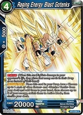 Raging Energy Blast Gotenks - Colossal Warfare (DBS-B04)
Colossal Warfare