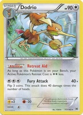 Dodrio - 117/162 - Rare
XY: Breakthrough Singles