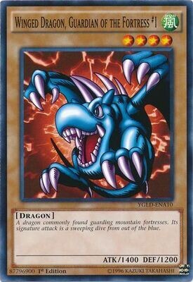 Winged Dragon, Guardian of the Fortress #1 - YGLD-ENA10 - Common 1st Edition Yugi&#39;s Exodia Deck 1st Edition (YGLD-ENA)