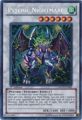 Psychic Nightmare - DREV-EN085 - Secret Rare 1st Edition
Duelist Revolution 1st Edition Singles