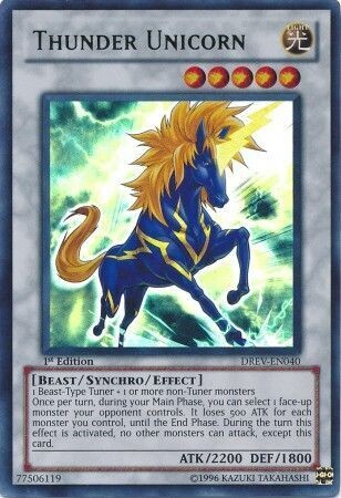 Thunder Unicorn - DREV-EN040 - Ultra Rare 1st Edition
Duelist Revolution 1st Edition Singles