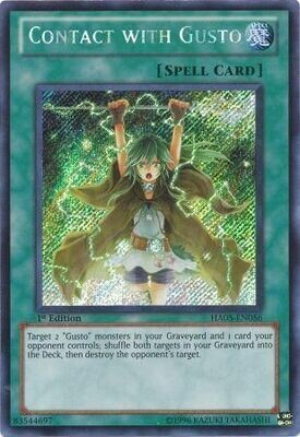 SH Contact with Gusto - HA05-EN056 - Secret Rare 1st Edition
Hidden Arsenal 5 1st Edition Singles