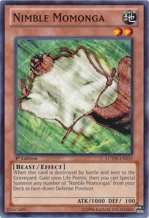 Nimble Momonga - LCYW-EN235 - Common 1st Edition
Legendary Collection 3: Yugi&#39;s World 1st Edition Singles