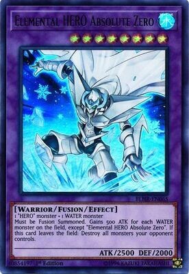 Elemental HERO Absolute Zero - BLHR-EN065 - Ultra Rare 1st Edition Battles of Legend: Hero&#39;s Revenge Singles