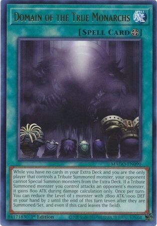 Domain of the True Monarchs - MAGO-EN090 - Rare 1st Edition Maximum Gold 1st Edition Singles