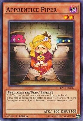 Apprentice Piper - RATE-EN029 - Common 1st Edition Raging Tempest 1st Edition Singles