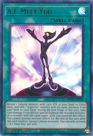 A.I. Meet You - MP22-EN095 - Ultra Rare 1st Edition2022 Mega-Tin: Pharaoh&#39;s Gods 1st Edition Singles *español*