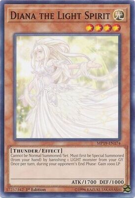Diana the Light Spirit - MP19-EN174 - Common 1st Edition Yu-Gi-Oh! 2019 Mega-Tins: Gold Sarcophagus Tin Mega Pack Singles *Espanol*