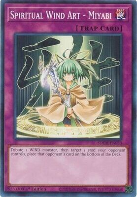 Spiritual Wind Art - Miyabi - SDCH-EN033 - Common 1st Edition Spirit Charmers [SDCH] 1st Edition Singles