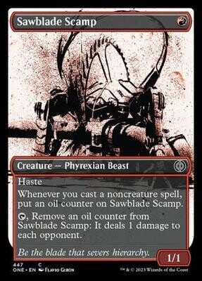 Sawblade Scamp 447 Showcase Ichor Step-and-Compleat - Foil
Phyrexia All Will Be One Collector Booster Foil Singles