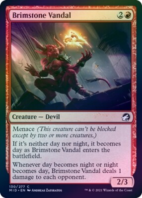 Brimstone Vandal 130/277 - Foil
Innistrad: Midnight Hunt Foil Singles (Español)