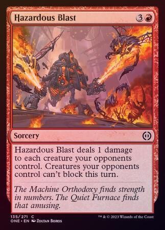Hazardous Blast 135/271 - Foil Phyrexia All Will Be One Foil Singles