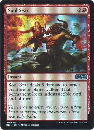 Soul Sear 160/274 - Foil
Magic 2021 (M21) Foil Singles