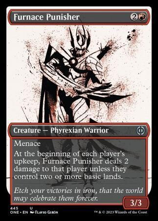 Furnace Punisher 445 Showcase Ichor Step-and-Compleat - Foil Phyrexia All Will Be One Collector Booster Foil Singles