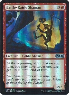 Battle-Rattle Shaman 130/274 - Foil Magic 2021 (M21) Foil Singles (Español)