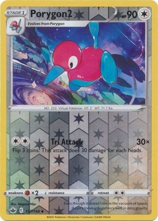 Porygon2 - 117/198 - Uncommon Reverse Holo
Sword &amp; Shield: Chilling Reign Reverse Holo Singles