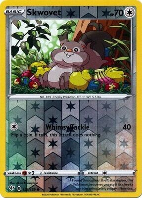 Skwovet - 152/189 - Common Reverse Holo
Sword &amp; Shield: Darkness Ablaze Reverse Holo Singles