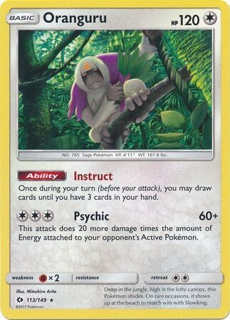 Oranguru - 113/149 - Holo Rare
Sun &amp; Moon (Base Set) Singles
