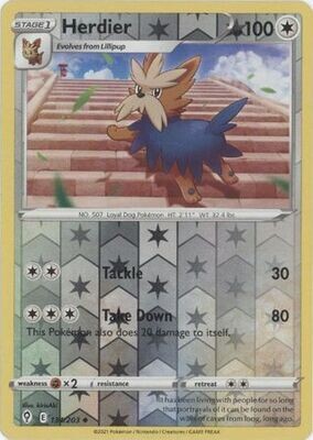 Herdier - 134/203 - Uncommon Reverse Holo
Sword &amp; Shield: Evolving Skies Reverse Holo Singles
