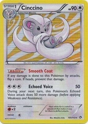 Cinccino - 105/113 - Holo Rare
Black &amp; White 11: Legendary Treasures Singles