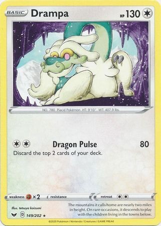 Drampa - 149/202 - Rare Sword &amp; Shield (Base Set) Singles